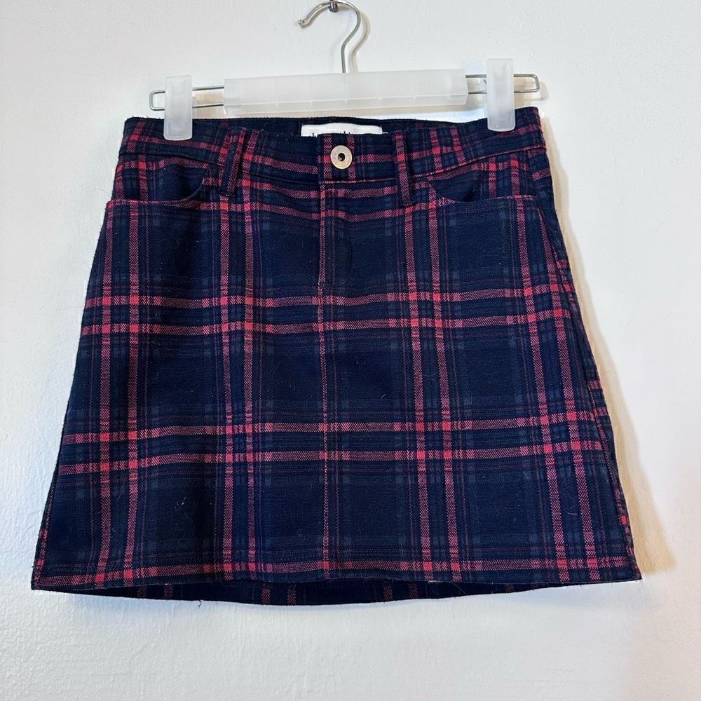 Abercrombie & Fitch Kid's Girls Mini Skirt Plaid Red Blue Size 9/10